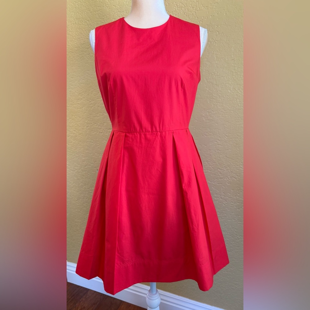 GAP Tomato Red Fit n Flare Sleeveless Dress